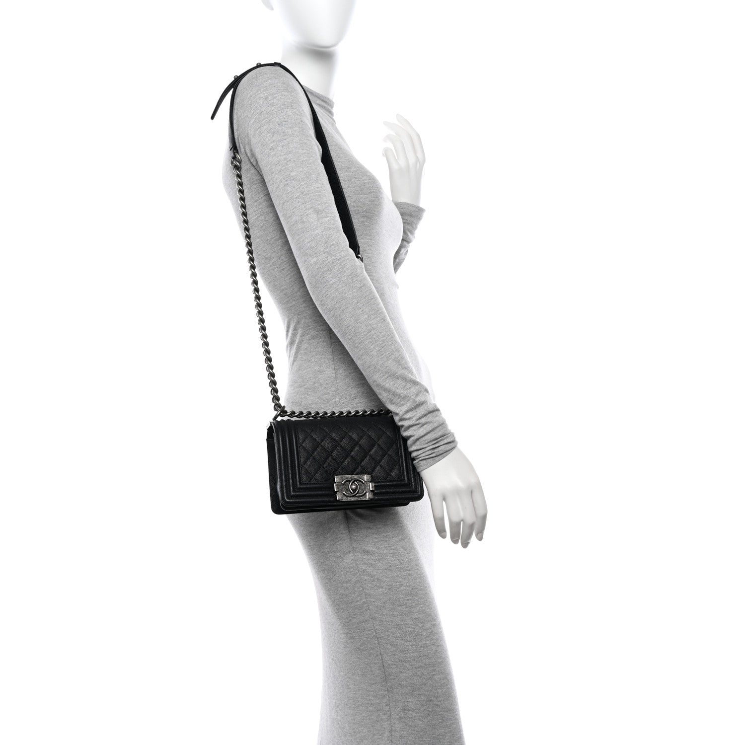 Chanel Caviar Quilted Small Boy Flap Black 2 of 11