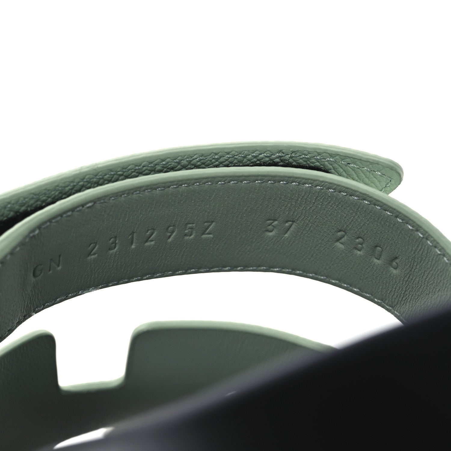 Hermes Epsom Womens Chypre Sandals 37 Vert Jade 10 of 11