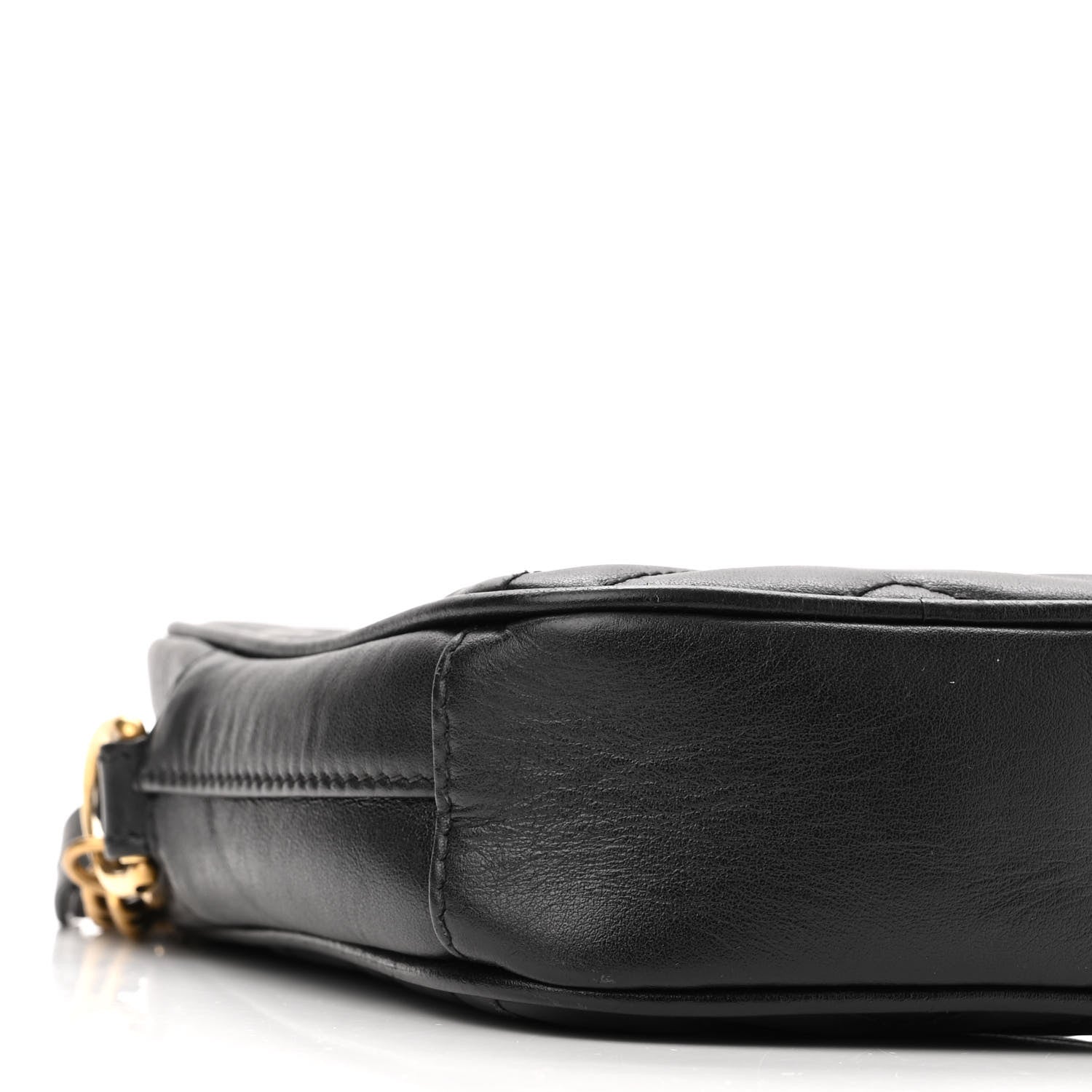 Gucci Calfskin Matelasse Mini GG Marmont Crossbody Bag Black 8 of 11