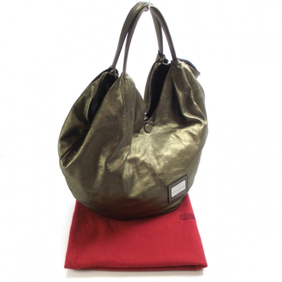 Metallic Nappa Bow Hobo Bronze