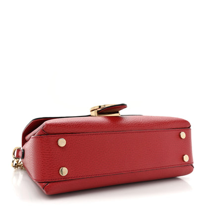 Gucci Dollar Calfskin Interlocking G Top Handle Shoulder Bag Red 4 of 15