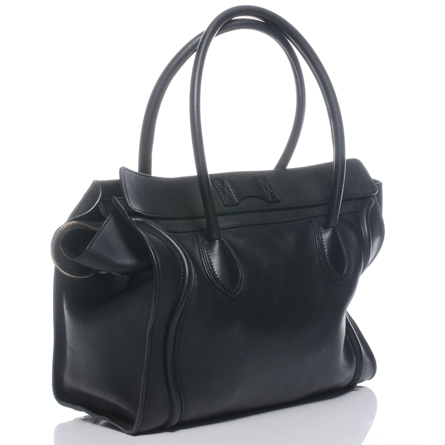 Celine Smooth Calfskin Shoulder Luggage Black 4 of 8