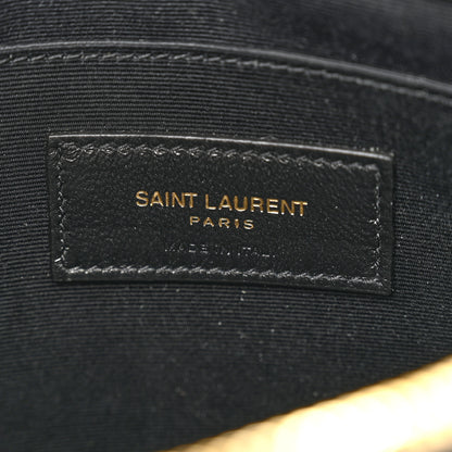 Saint Laurent Calfskin Matelasse Chevron Monogram A5 Wristlet Black 7 of 8