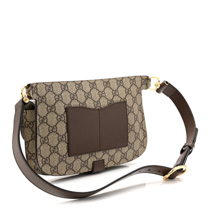 Gucci GG Supreme Monogram Textured Dollar Calfskin Blondie Belt Bag Beige Ebony New Acero 3 of 9