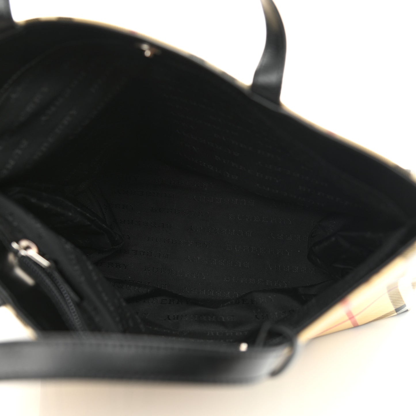 Canvas House Check Small Tote Black