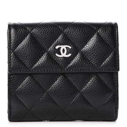Chanel Caviar Quilted Compact Flap Wallet Black 1 of 9
