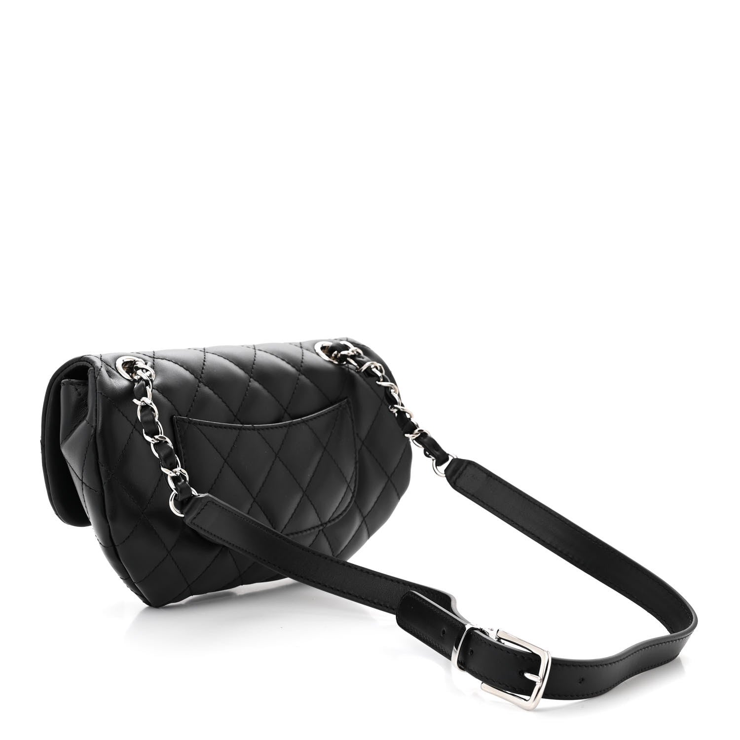 Chanel Calfskin Quilted CC Uniform Flap Belt Bag Black 3 of 11