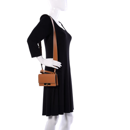 Alexander McQueen Calfskin Mini Skull Lock Shoulder Bag Cognac 2 of 14