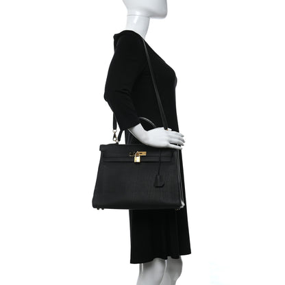 Hermes Togo Matte Alligator Kelly Retourne Touch 32 Black 2 of 11