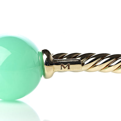 David Yurman 18K Yellow Gold Chrysoprase 8.5mm Solari Bead Bracelet 5 of 5