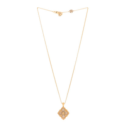 Buccellati 18K Yellow Gold Mother of Pearl Opera Tulle Pendant Necklace 3 of 4