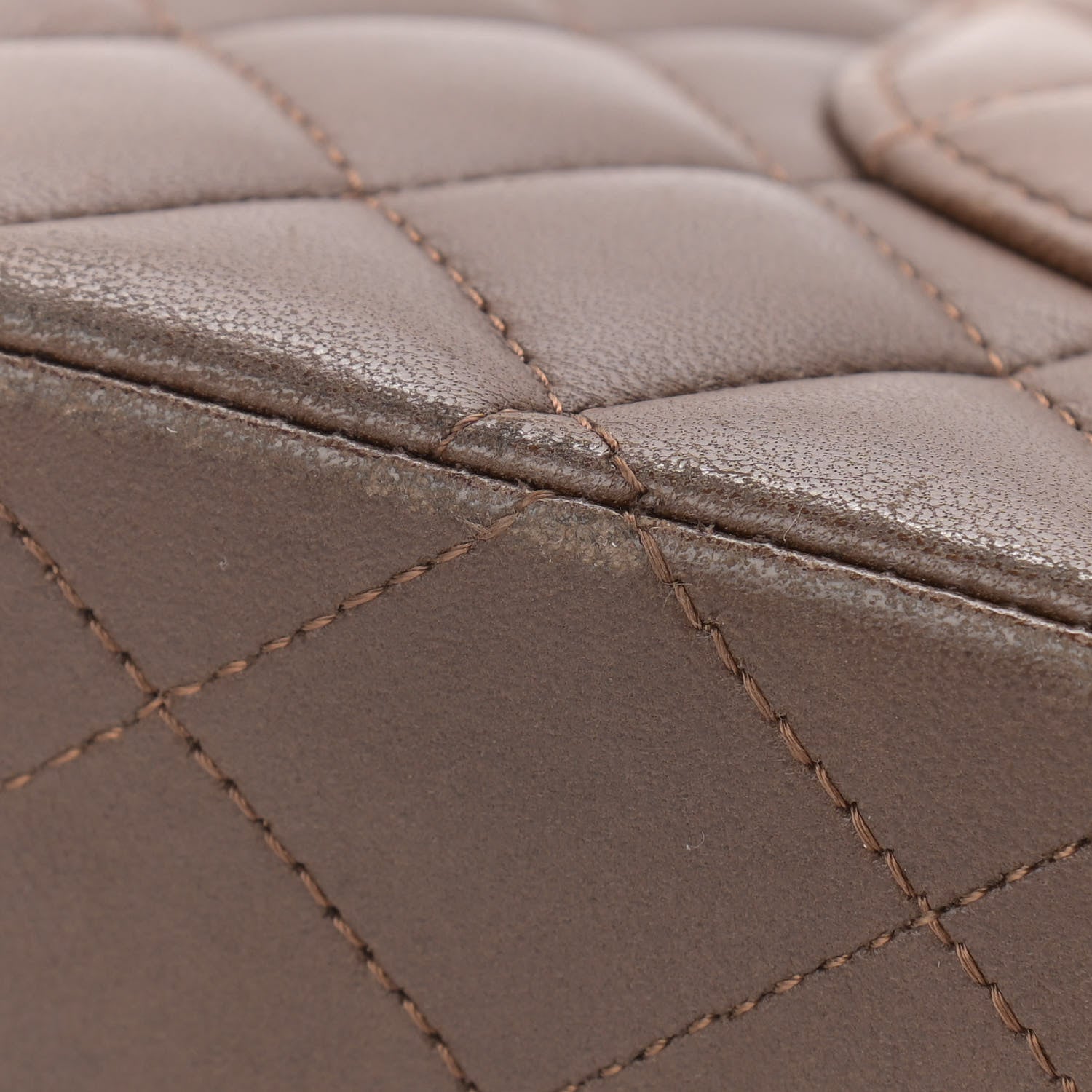 Chanel Lambskin Quilted Medium Double Flap Brown 31 of 38