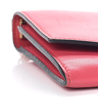 Burberry Calfskin Wallet On Chain Crimson Pink 5 of 11