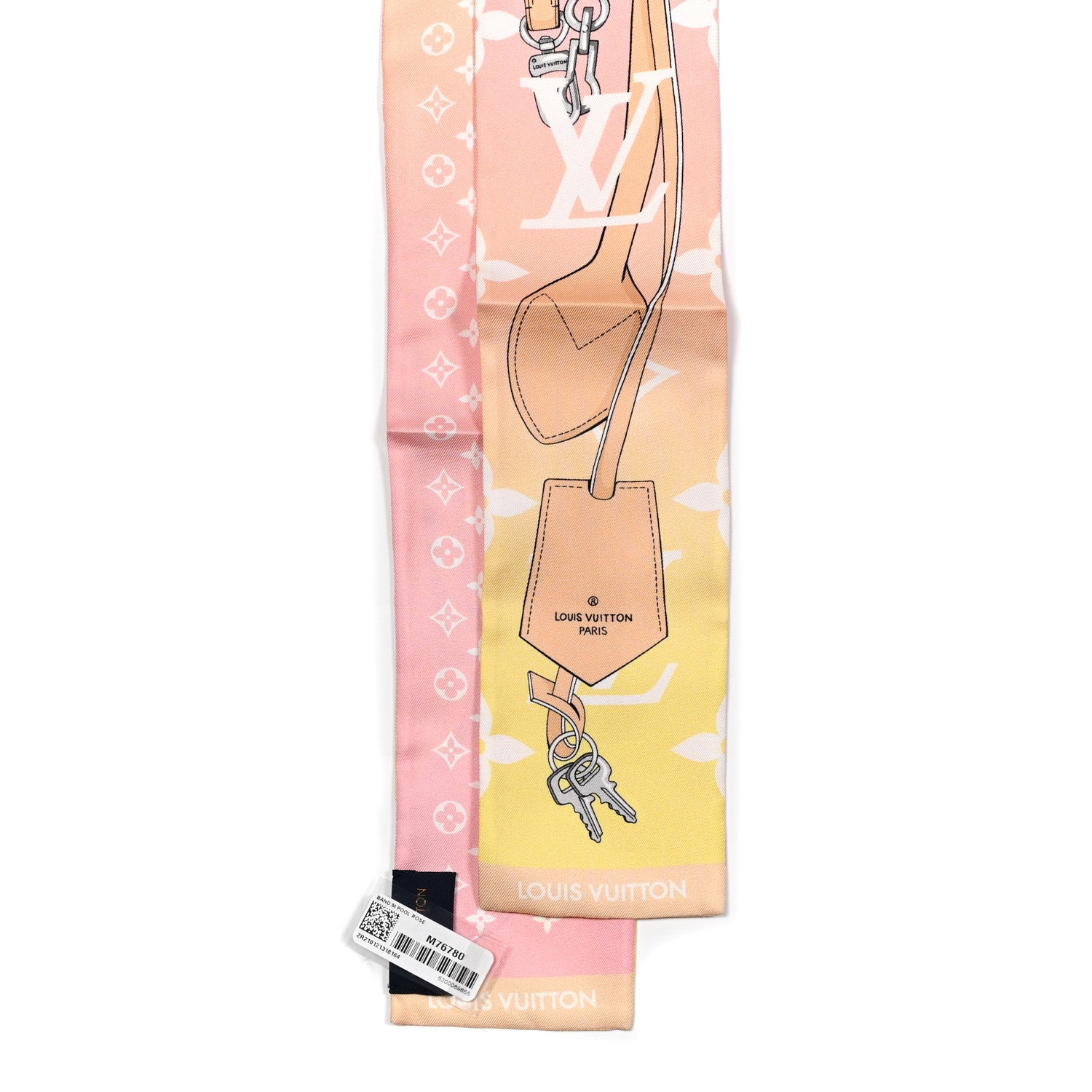 Louis Vuitton Silk Monogram Gradient By The Pool Bandeau Pink 2 of 3