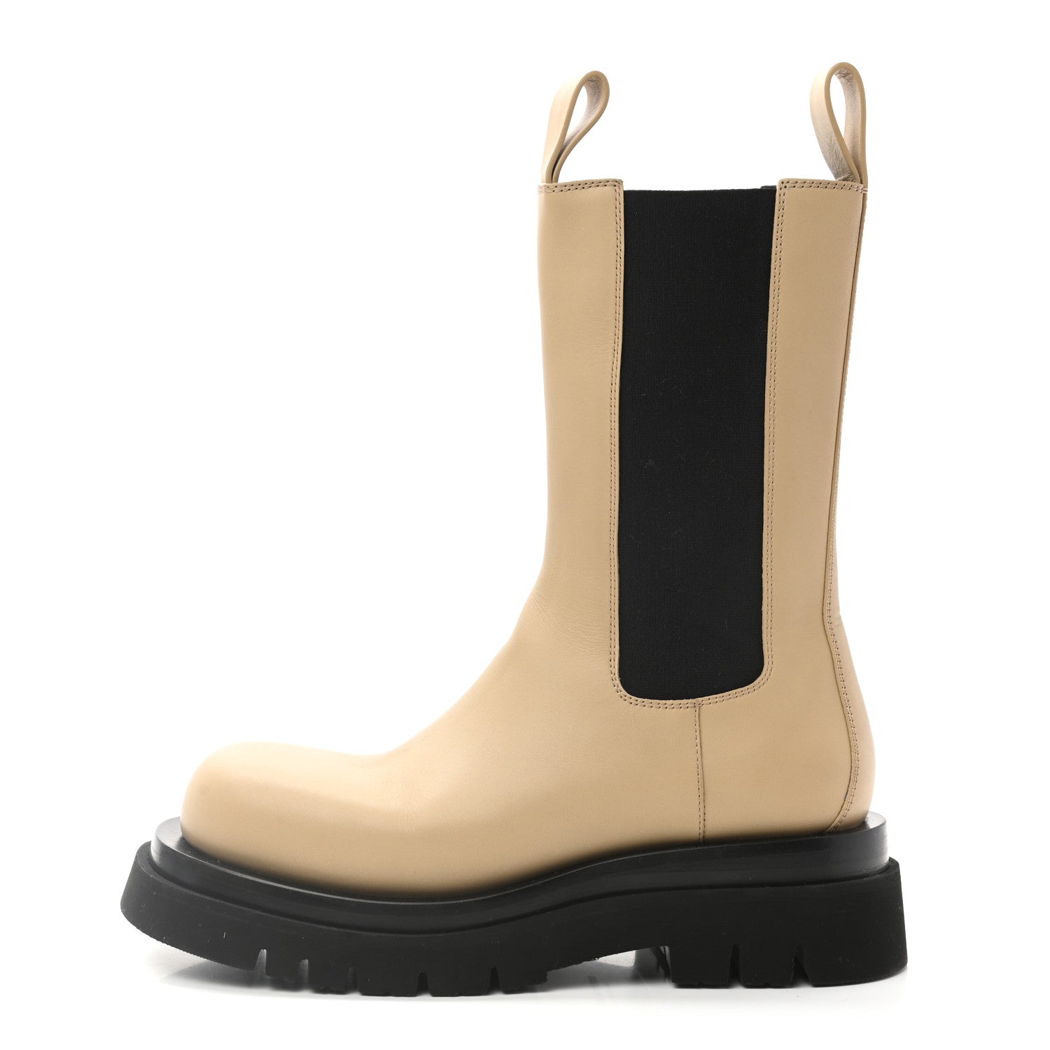 Bottega Veneta Calfskin The Lug Chelsea 55mm Boots 37.5 Cane Sugar 1 of 10