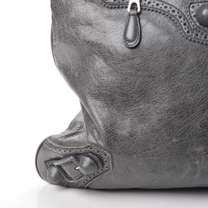 Balenciaga Agneau Giant Brogues Hardware Besace Hobo Storm 9 of 12