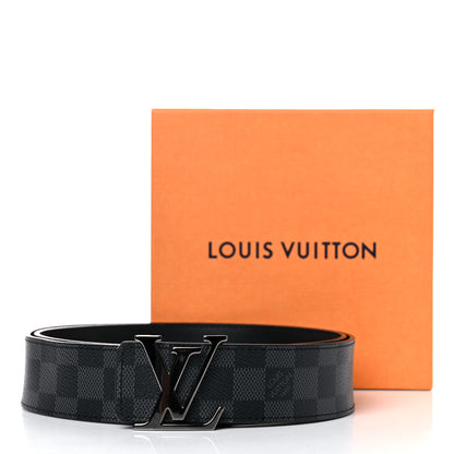 Louis Vuitton Damier Graphite 40mm LV Initiales Belt 95 38 5 of 5