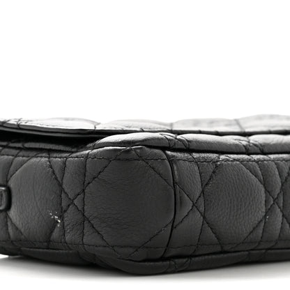 Christian Dior Supple Calfskin Cannage Caro Pouch With Chain  Black 9 of 14