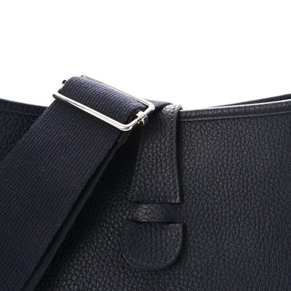 Hermes Taurillon Clemence Evelyne III GM Bleu Nuit 7 of 9