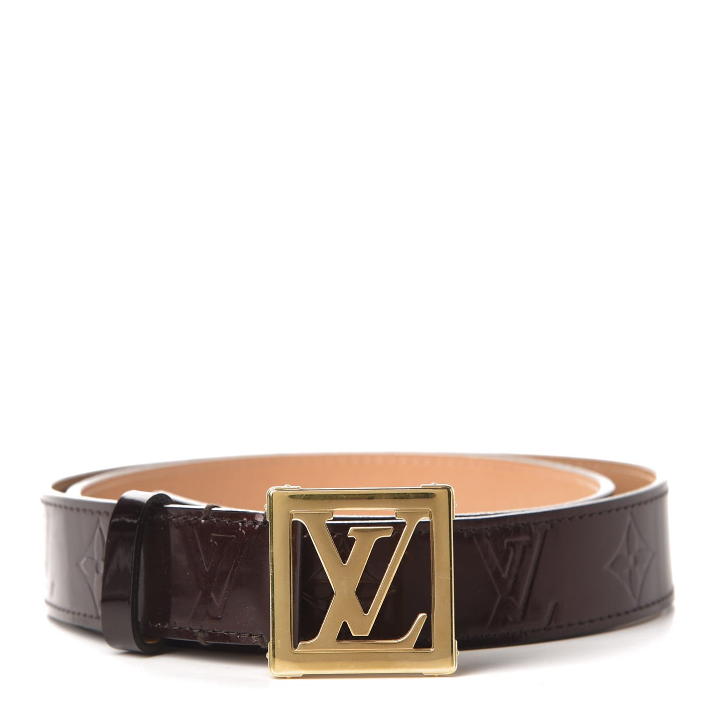 Vernis LV Frame Belt 85 34 Amarante