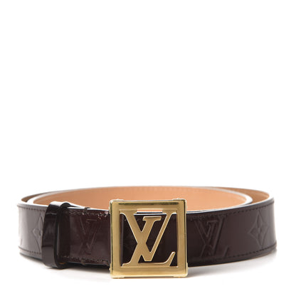 Louis Vuitton Vernis LV Frame Belt 85 34 Amarante 1 of 5