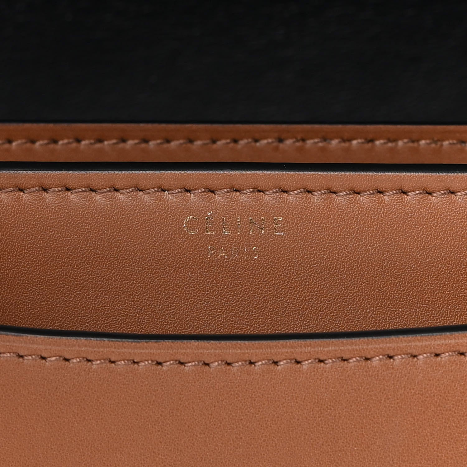 Celine Calfskin Medium Bi-Color Case Flap Camel 6 of 9