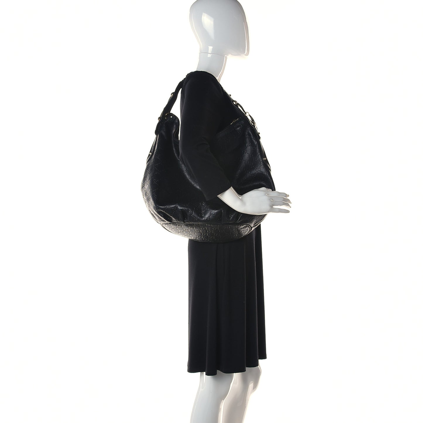 Guccissima Pelham Medium Hobo Black