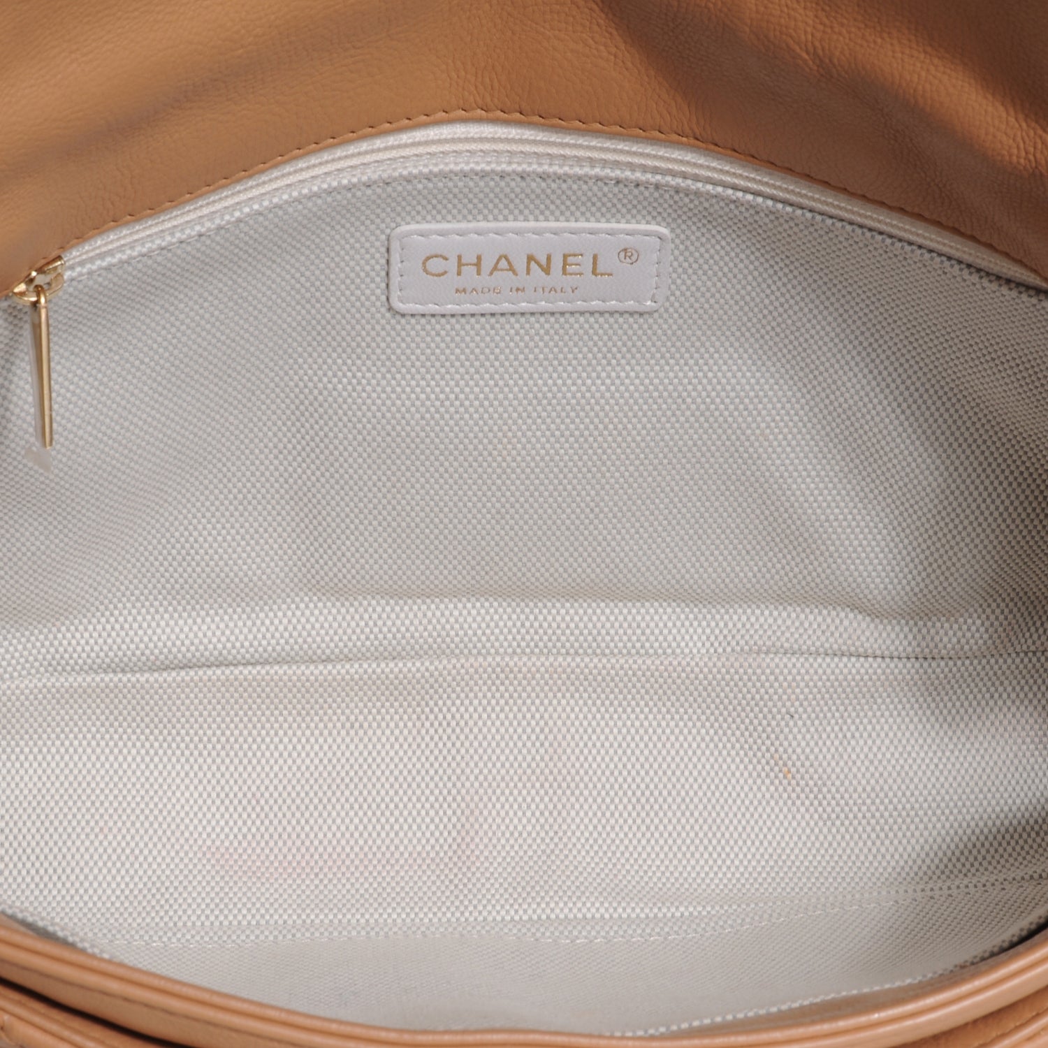 Chanel Calfskin Quilted Large Retro Chain Flap Beige 5 of 7