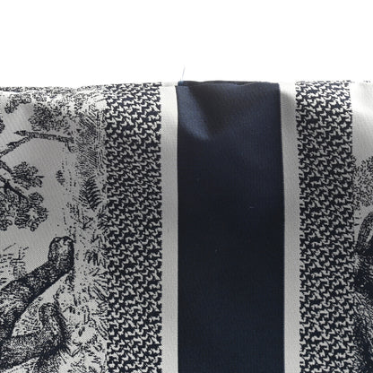 Christian Dior Embroidered Toile De Jouy Diortravel Zipped Pouch Blue 7 of 7