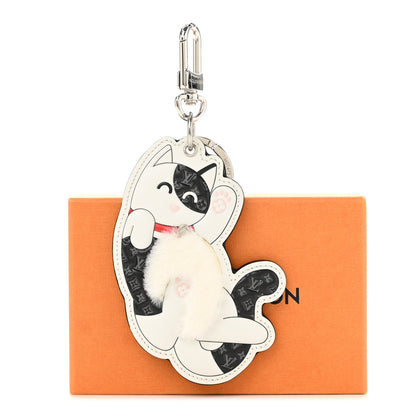 Louis Vuitton Calfskin Monogram Cat Bag Charm Key Holder 5 of 5
