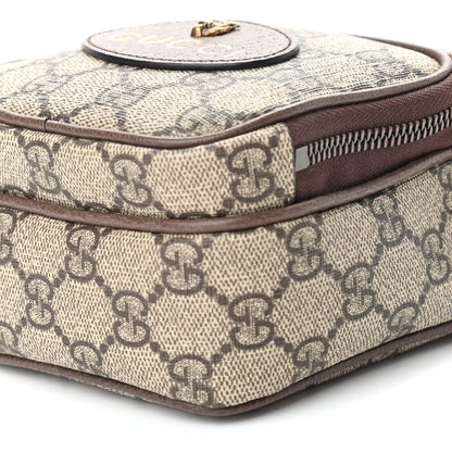 Gucci GG Supreme Monogram Mini Neo Vintage Double Zip Messenger Bag Beige New Acero Crop 9 of 9