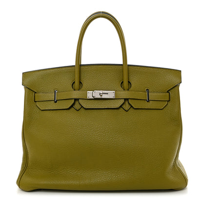 Hermes Taurillon Clemence Birkin 35 Vert Chartreuse 1 of 24