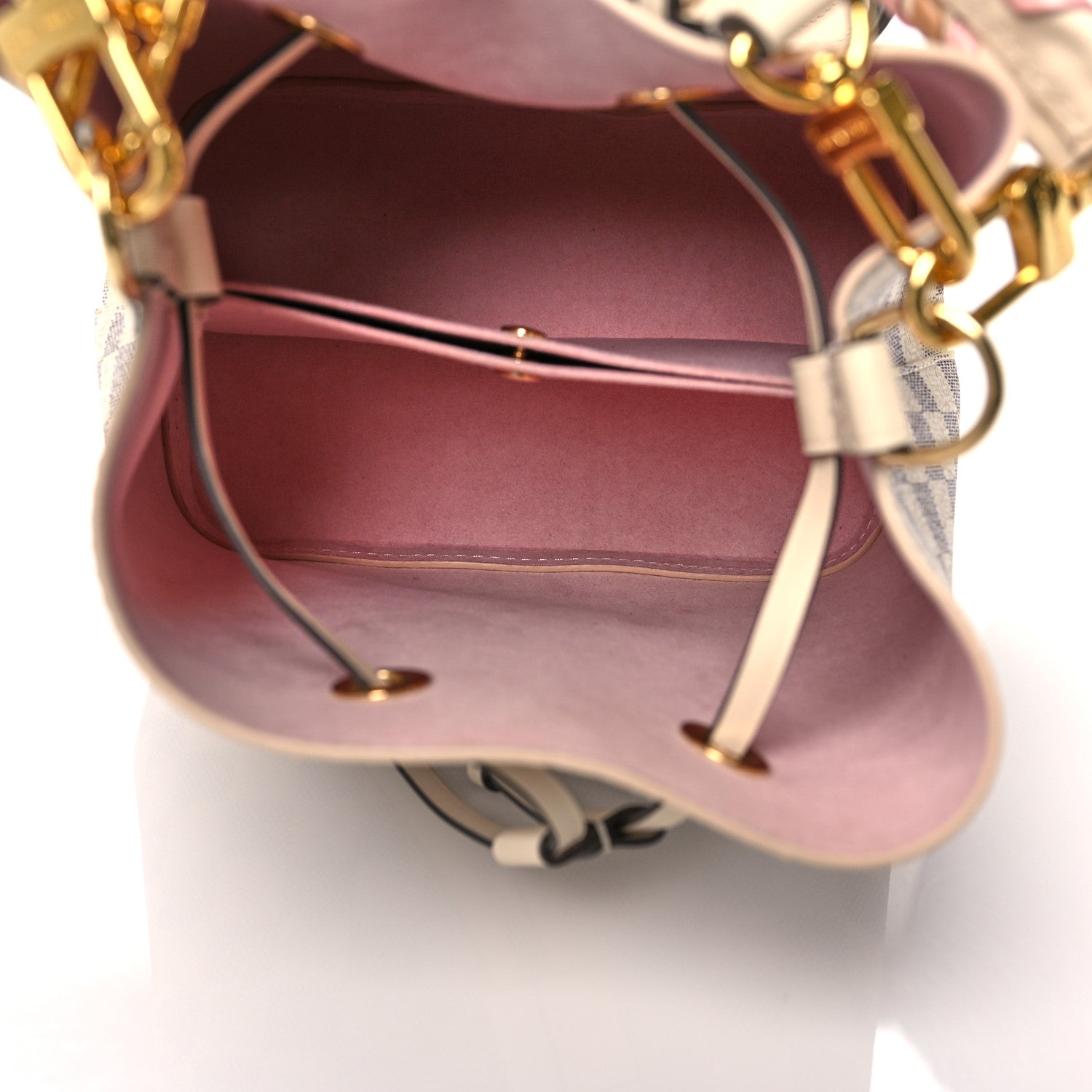 Louis Vuitton Damier Azur Braided Neonoe BB Pink 5 of 10