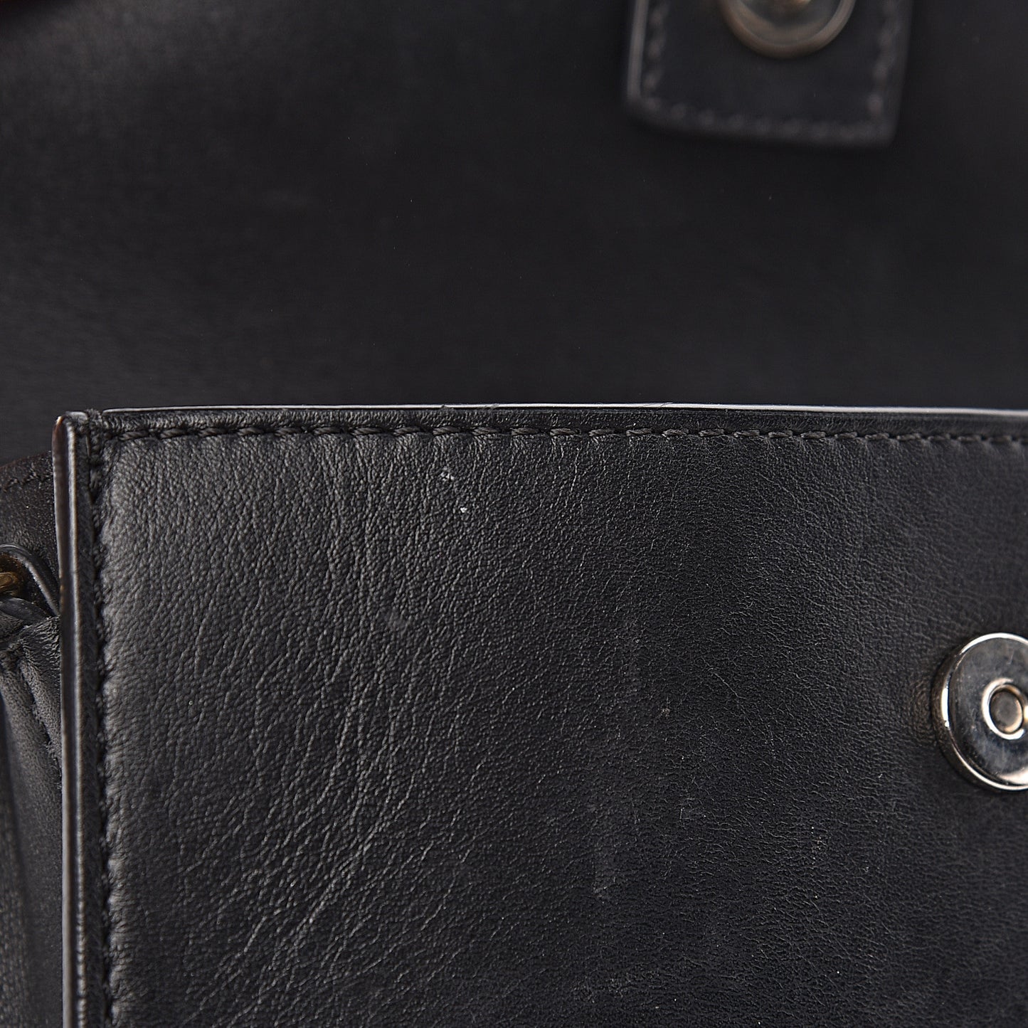 Suede Calfskin Mini Faye Shoulder Bag Black