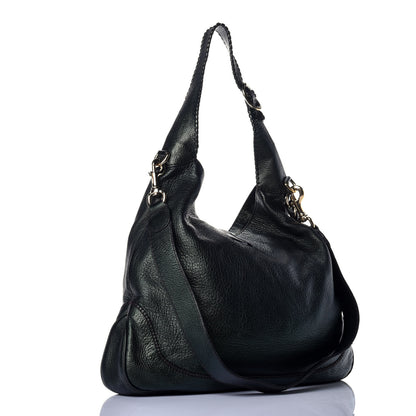 Gucci Calfskin Large New Jackie Shoulder Bag Black 3 of 10