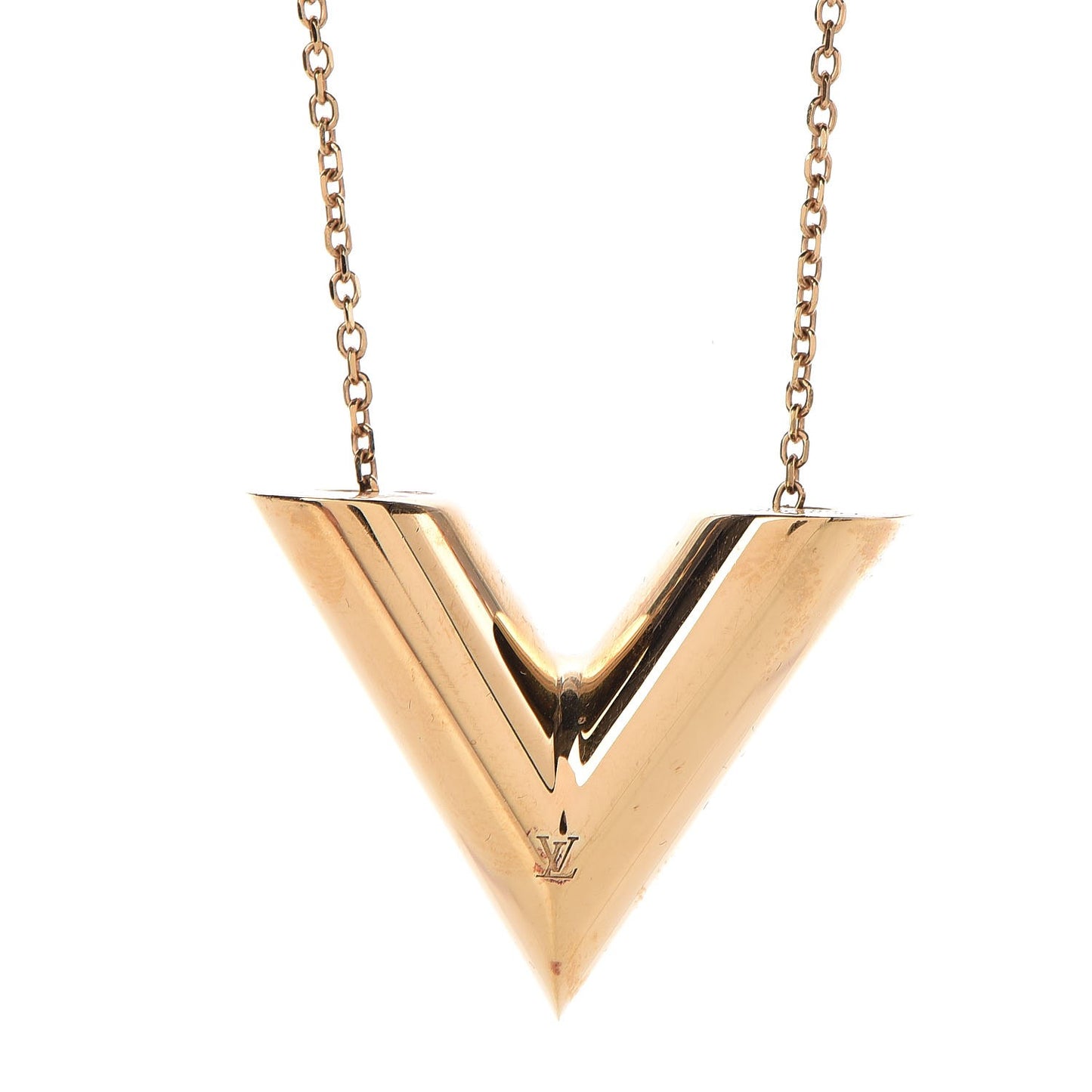 Large Essential V Necklace Gold