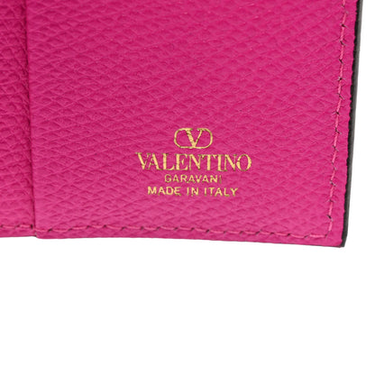 Valentino Garavani Grainy Calfskin Compact Vlogo Wallet Pink PP 6 of 7