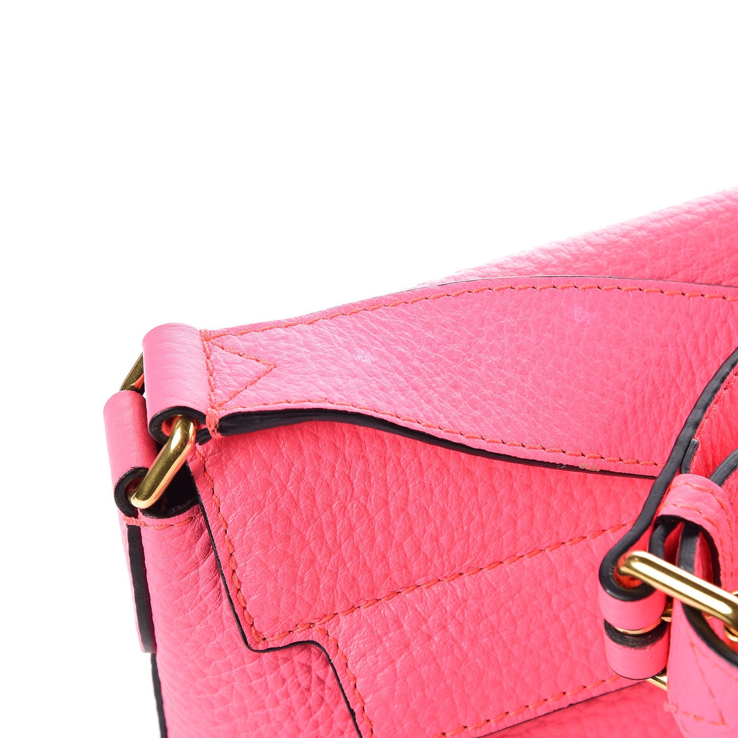 Calfskin Smooth Grain Small Burleigh Crossbody Bag Neon Pink