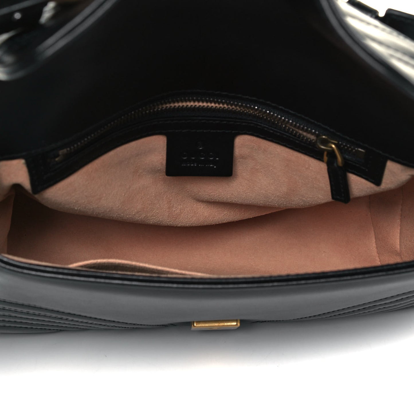 Calfskin Matelasse Small GG Marmont Top Handle Shoulder Bag Black