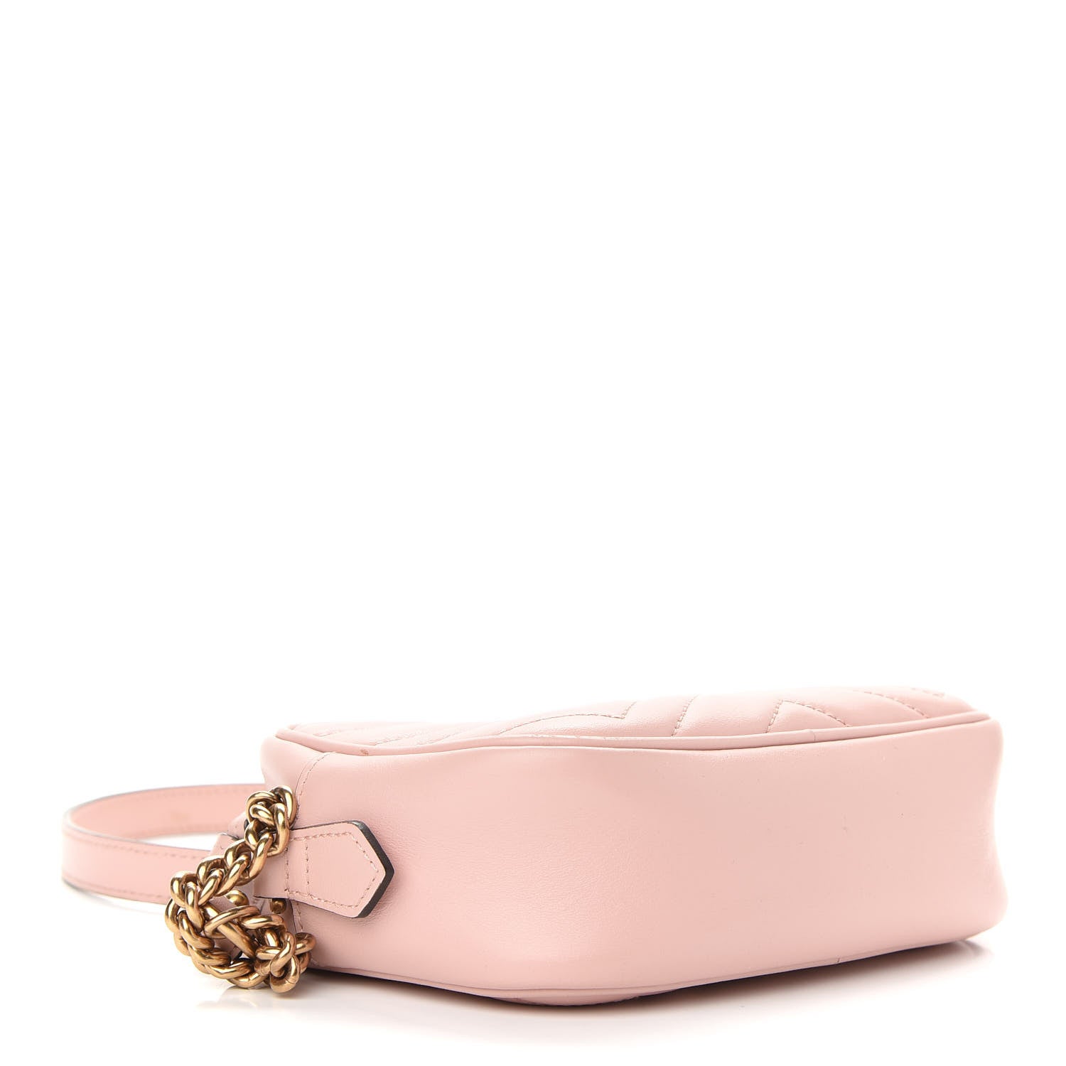 Gucci Calfskin Matelasse Mini GG Marmont Chain Shoulder Bag Perfect Pink 3 of 8