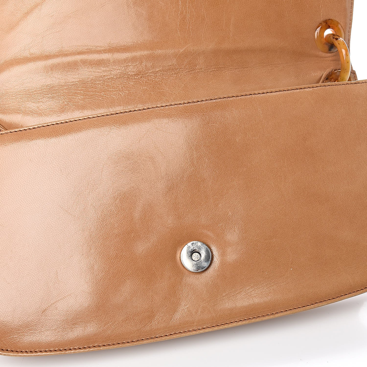 Prada Goatskin Swing Chain Shoulder Bag Beige 12 of 12