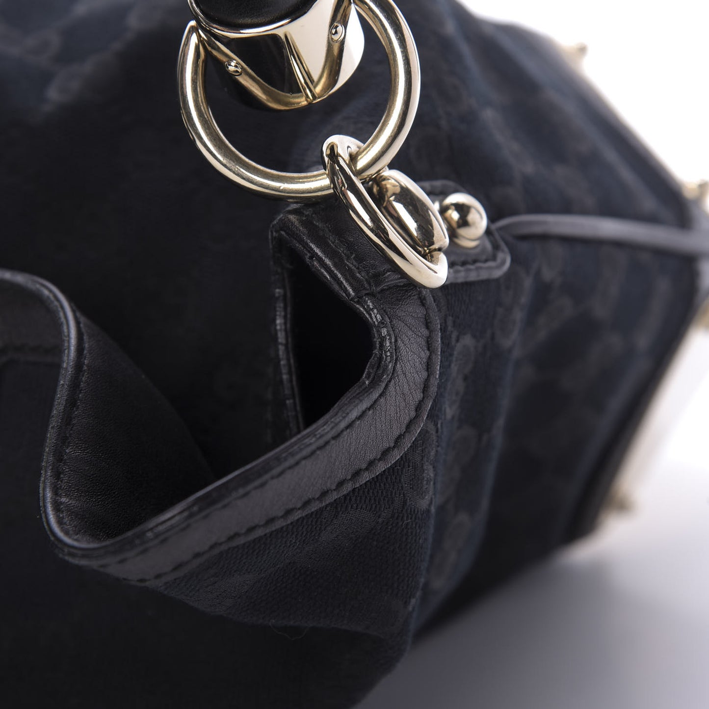 Monogram Medium Indy Top Handle Hobo Black