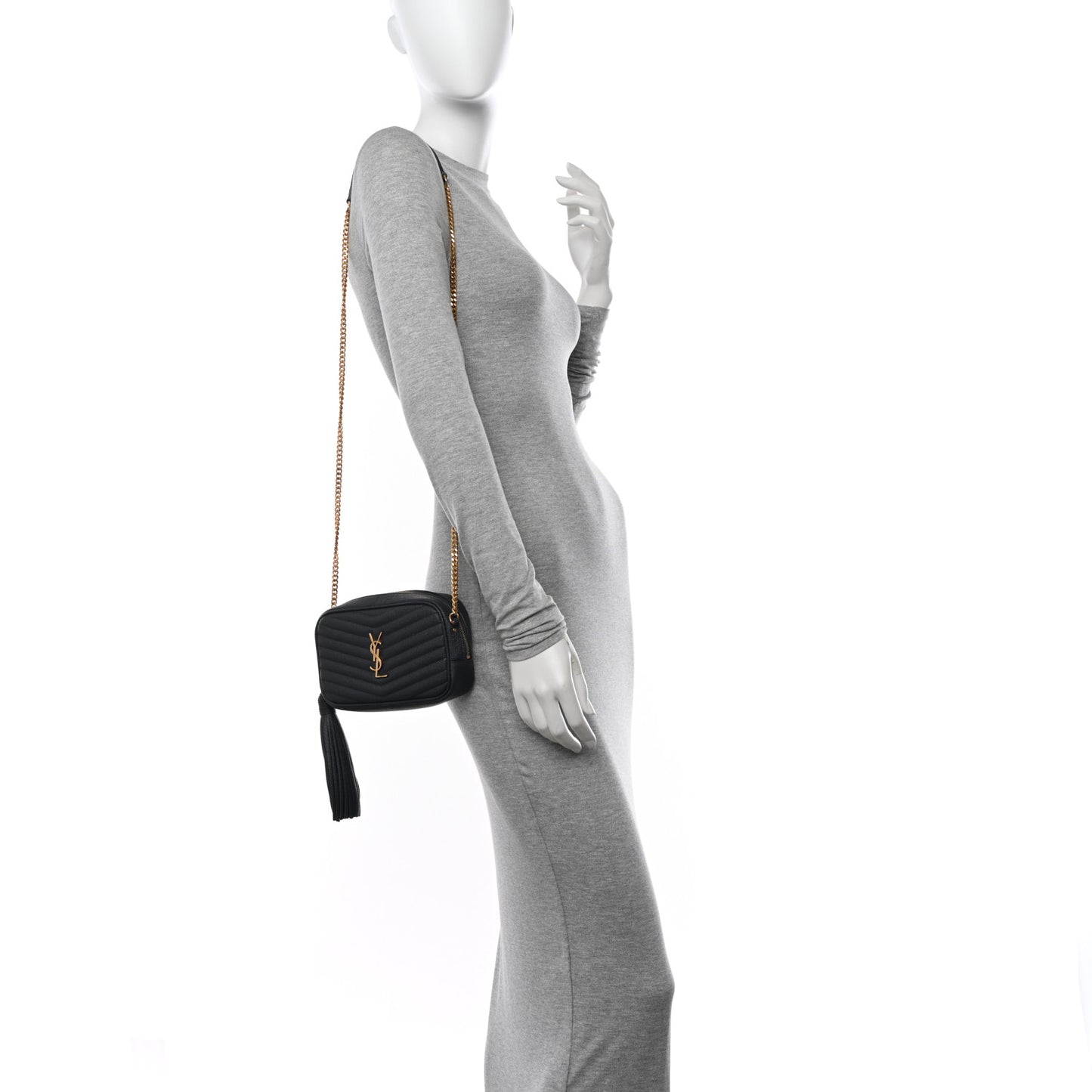 Grain De Poudre Matelasse Monogram Mini Lou Camera Bag Dark Smog