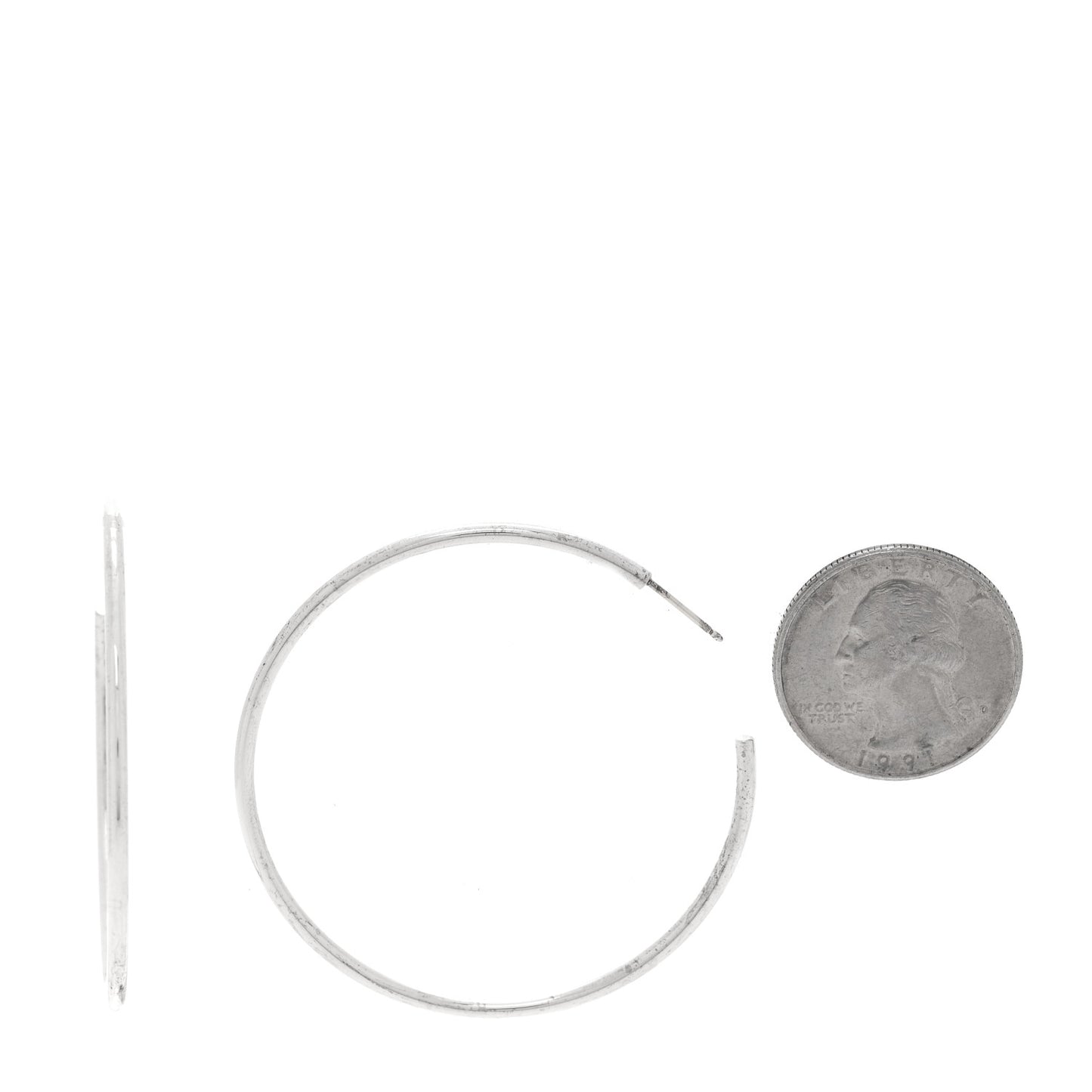 Sterling Silver Large Hoop Earrings