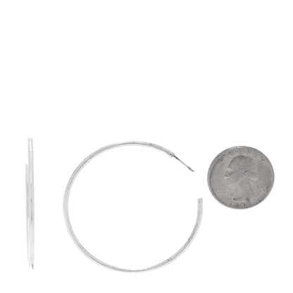 Tiffany Sterling Silver Large Hoop Earrings 2 of 4