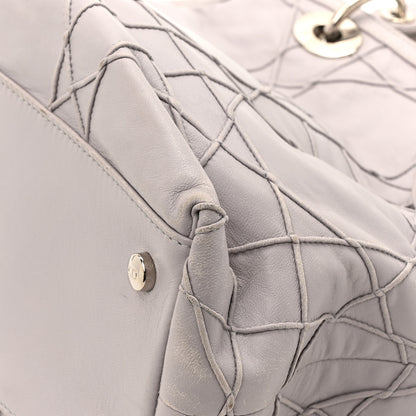 Christian Dior Lambskin Cannage Medium Granville Tote Lilac 10 of 16