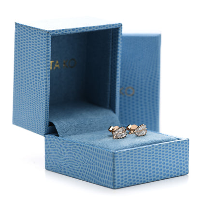 Anita Ko 18K Rose Gold Diamond Small Palm Leaf Earrings 5 of 5
