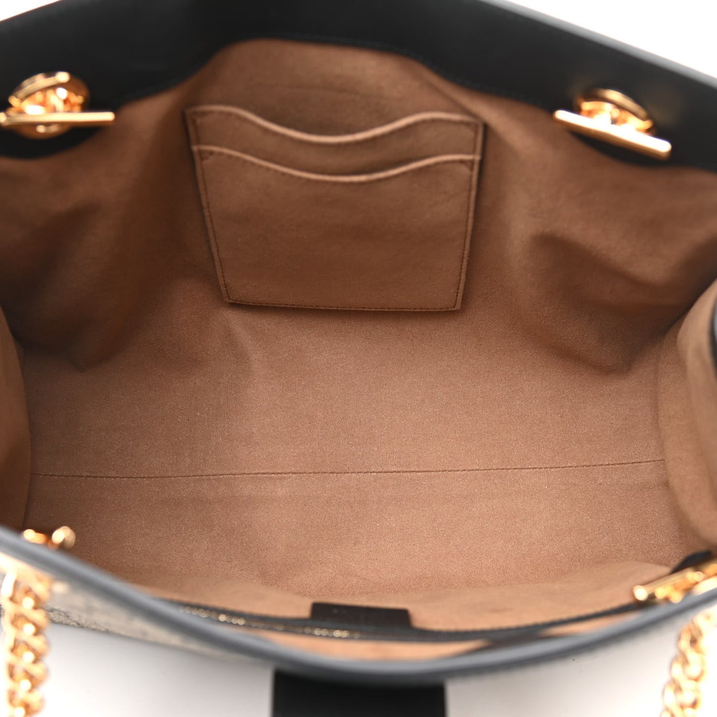 GG Supreme Monogram Medium Padlock Tote Black