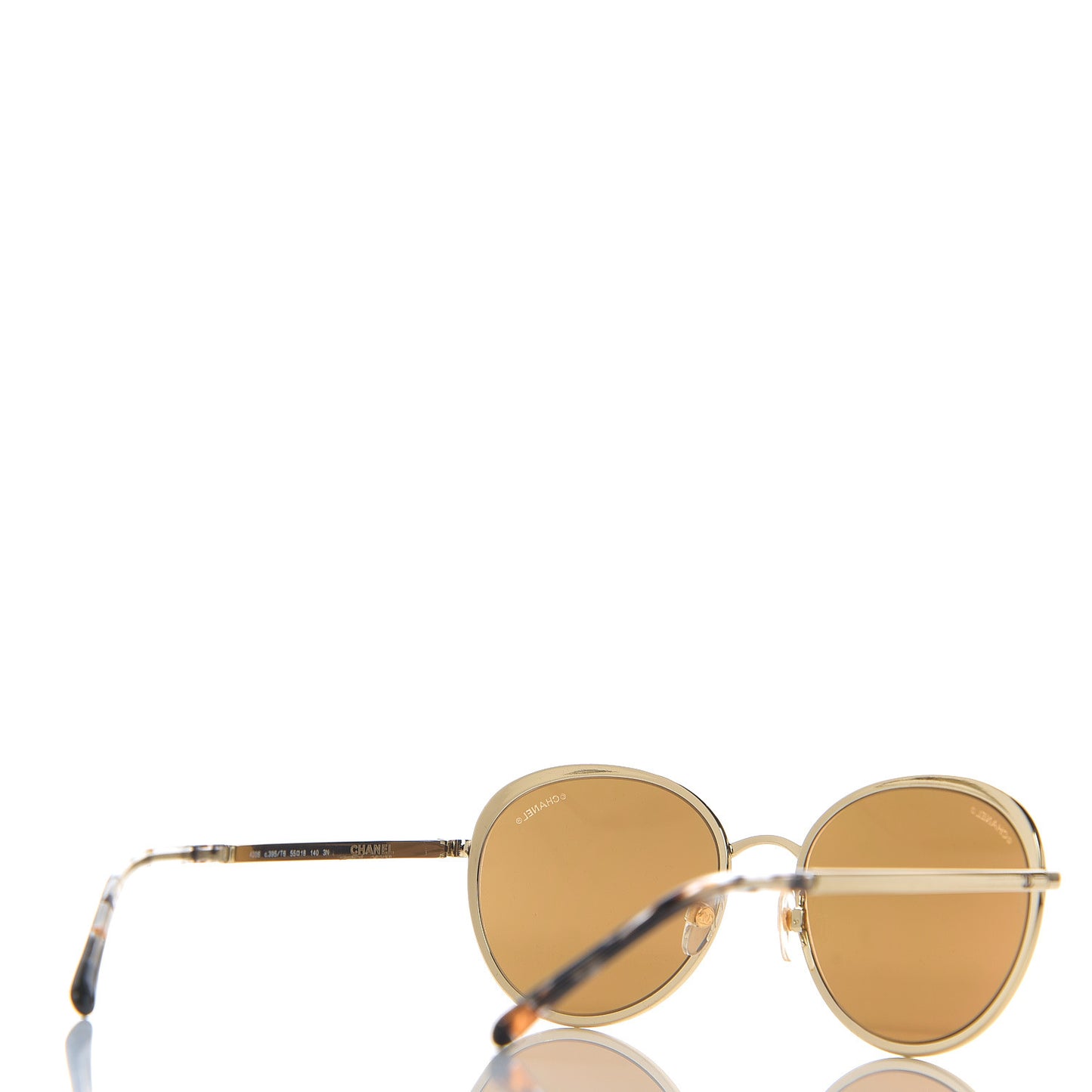 Round Mirror Sunglasses 4206 Gold