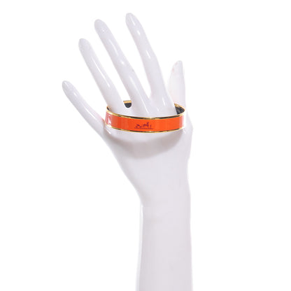 Hermes Enamel Printed Caleche Medium Bracelet 65 Orange 2 of 4